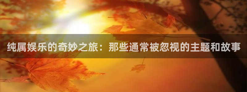 环球360私网一比一：纯属娱乐的奇妙之旅：那些通常被忽视的主题和故事